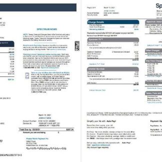 USA Spectrum utility bill template in Word and PDF format (4 pages) 1 2 download template file