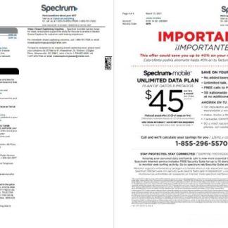 USA Spectrum utility bill template in Word and PDF format (4 pages) 3 4 download template file