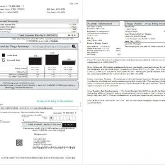 USA Texas Cirro Energy utility bill template in Word and PDF format (3 pages) 1 2 download template file