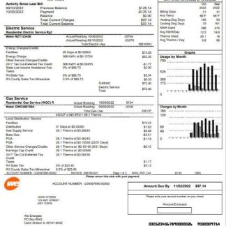 USA We utility bill template in Word and PDF format download template file