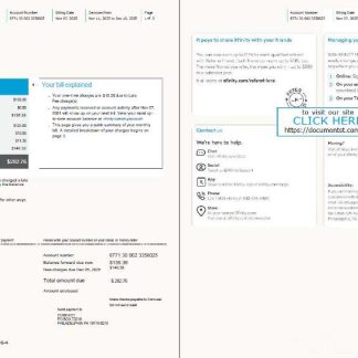 USA Xfinity utility bill template in Word and PDF formats, 3 pages, version 2, 1 2 pages download template file