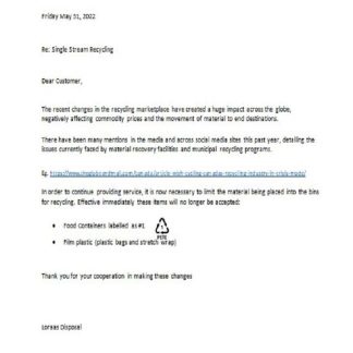 Canada Saskatchewan Loraas Disposal recycling utility shut off notice download template file