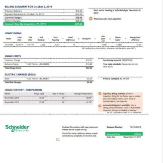Yemen Schneider Electric utility bill template in Word and PDF format download template file