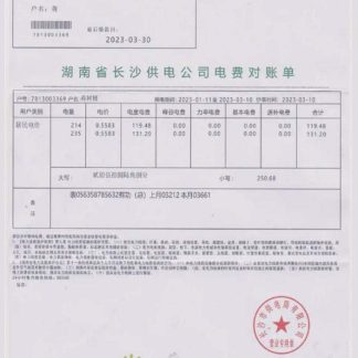 China state power grid utility bill in PSD format download template file