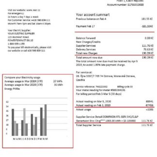Czechia Veolia Energy Czech Republic energy utility bill download template file