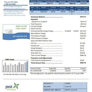 Germany Just Energy utility bill download template file