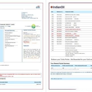 India Indian Oil utility bill template in Word and PDF format, 6 pages, 1 download template file