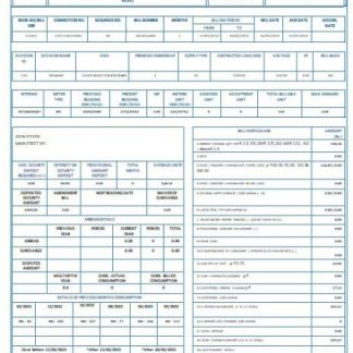 India Uttarakhand power corporation electricity utility bill Word and PDF formats download template file