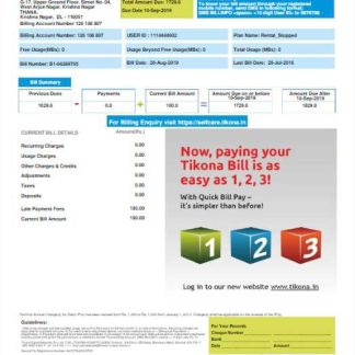 INDONESIA TIKONA utility bill Word and PDF template download template file