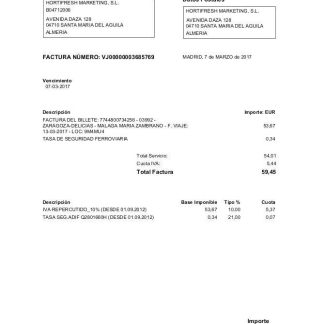 Latvia Renfe utility bill template in Word and PDF format download template file