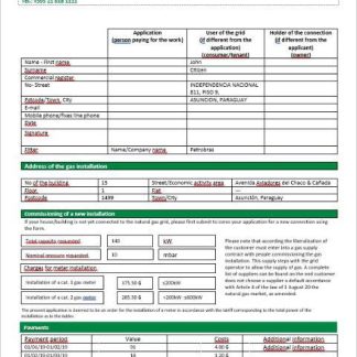 Paraguay Petrobras Paraguay Operations and Logistics gas company in Word format download template file