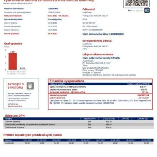Slovakia Stredoslovenka Energetika utility bill template in Word and PDF format download template file