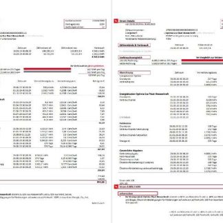 Austria EVN electricity utility bill 5 pages 3 4 download template file