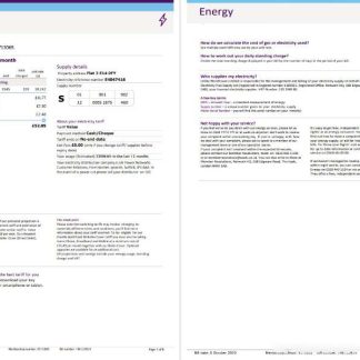 United Kingdom Utility Warehouse electricity utility bill template in Word and PDF format (6 pages) 3 4 download template file