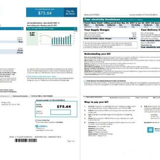 USA Con Edison utility bill template in Word and PDF format, 2 pages (2021 April – present) download template file