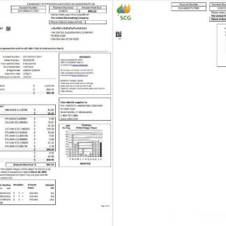 USA Massachusetts Chelsea SCG The United Illuminating Company, Word and PDF template, 2 pages download template file