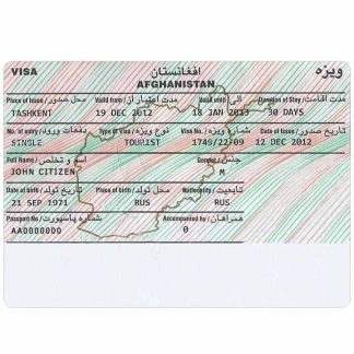 AFGHANISTAN visa download template file