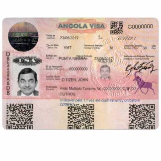 ANGOLA entry visa version 2 download template file