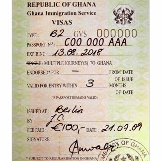GHANA visa download template file