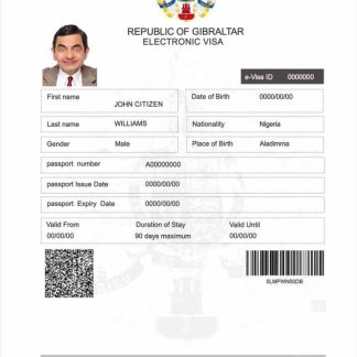 Gibraltar electronic visa download template file