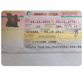 ANGOLA work visa download template file