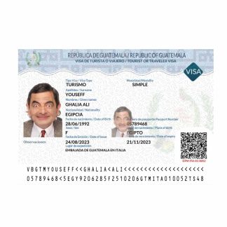 Guatemala tourist or traveler visa download template file