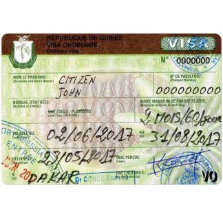 GUINE travel visa download template file