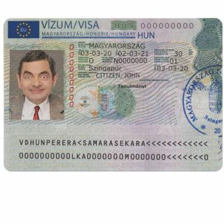 HUNGARY travel visa version 2 download template file