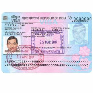 INDIA travel visa version 2 download template file