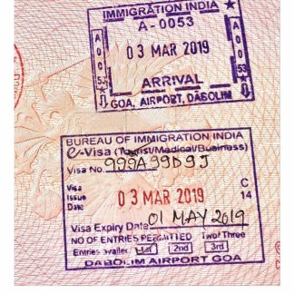 INDIA VISA STAMP download template file