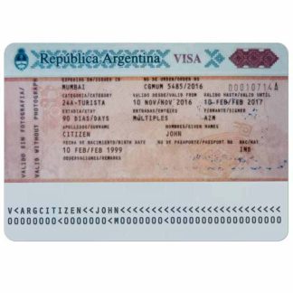 ARGENTINA visa download template file