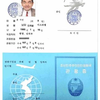 KOREA  travel visa download template file