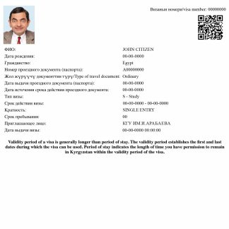 Kyrgyz Republic e visa download template file