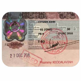 LAOS visa download template file