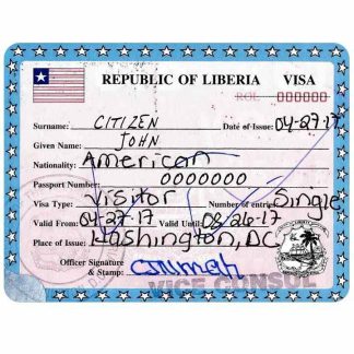 LIBERIA visa download template file