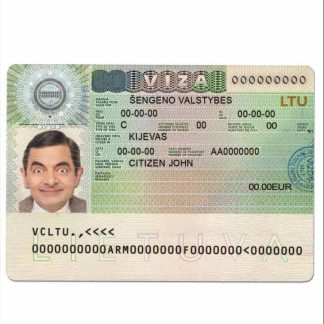 Lithuania (Litva) Schengen visa download template file