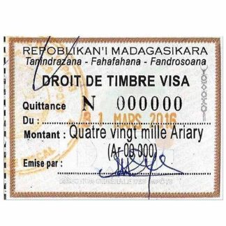 MADAGASCAR visa stamp download template file