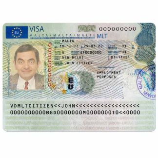 MALTA travel visa version 2 download template file