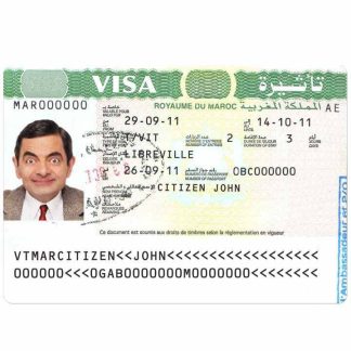MOROCCO visa download template file