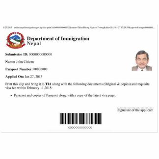 NEPAL e visa download template file