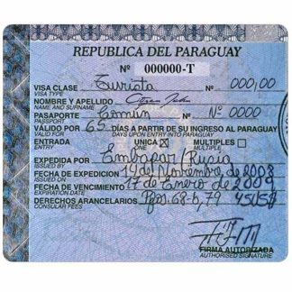 PARAGUAY visa download template file