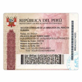 Peru travel visa download template file