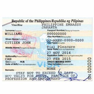 PHILIPPINES travel visa download template file