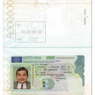 Portugal Visa card download template file