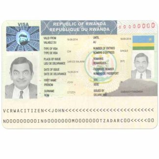 RWANDA travel visa download template file