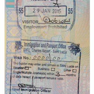 SAINT LUCIA travel visa download template file
