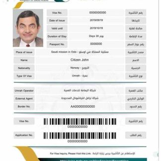 SAUDI ARABIA e visa download template file