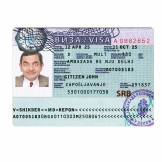 Serbia visa 2025 present download template file