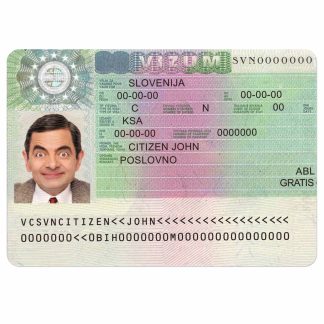 SLOVENIA schengen visa download template file