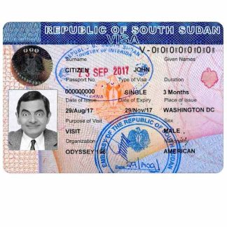 SOUTH SUDAN travel visa download template file